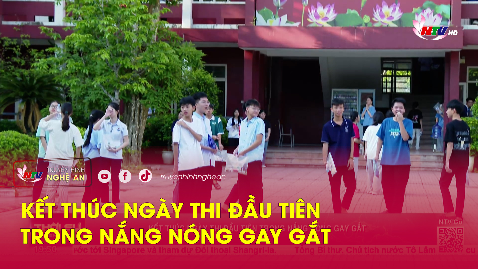 Kết thúc ngày thi đầu tiên trong nắng nóng gay gắt
