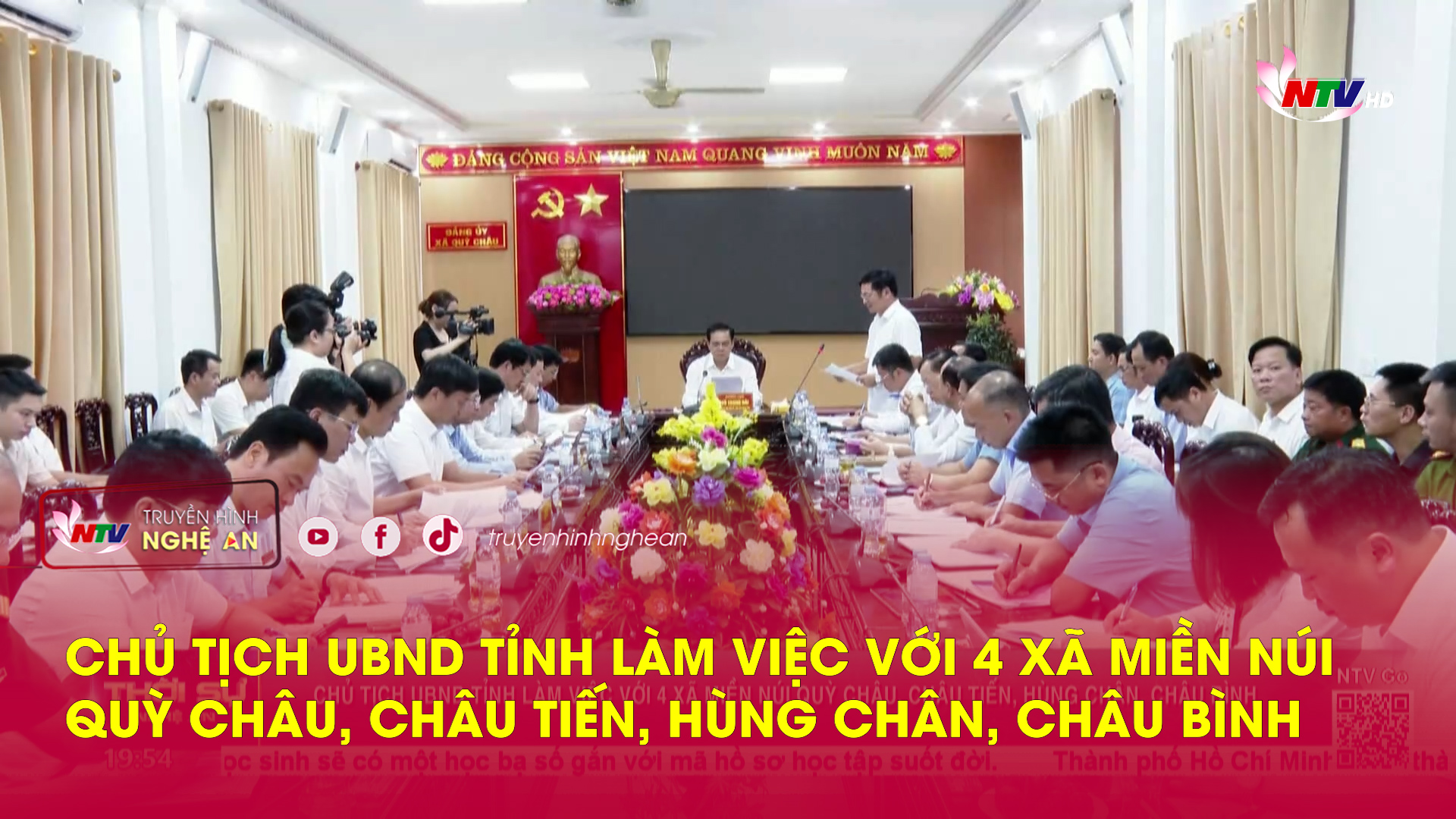 Chủ tịch UBND tỉnh làm việc với 4 xã miền núi Quỳ Châu, Châu Tiến, Hùng Chân, Châu Bình