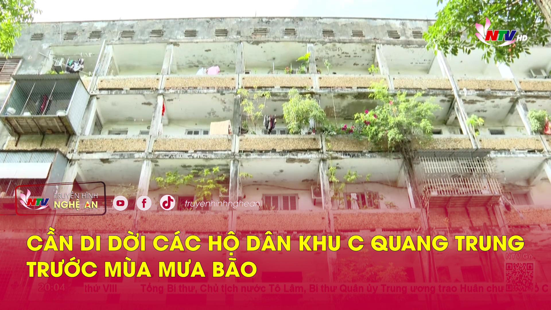 Cần di dời các hộ dân Khu C Quang Trung trước mùa mưa bão