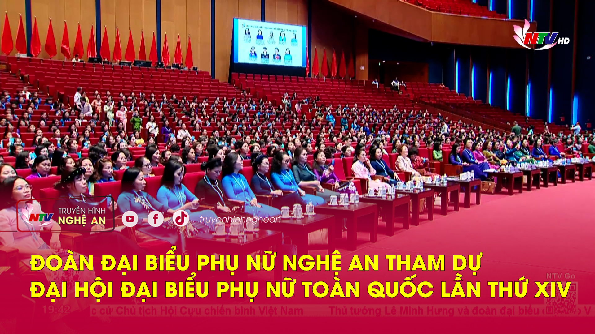 Đoàn đại biểu phụ nữ Nghệ An tham dự Đại hội đại biểu Phụ nữ toàn quốc lần thứ XIV