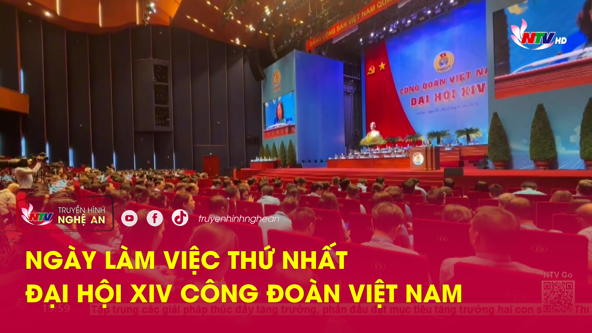 Ngày làm việc thứ nhất Đại hội XIV Công đoàn Việt Nam