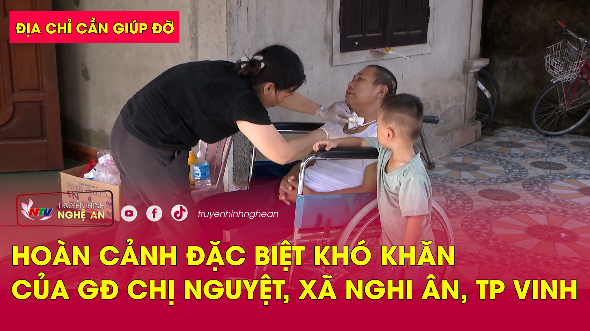Địa chỉ cần giúp đỡ: Hoàn cảnh đặc biệt khó khăn của gia đình chị Phạm Thị Nguyệt ở Nghi Ân, TP Vinh