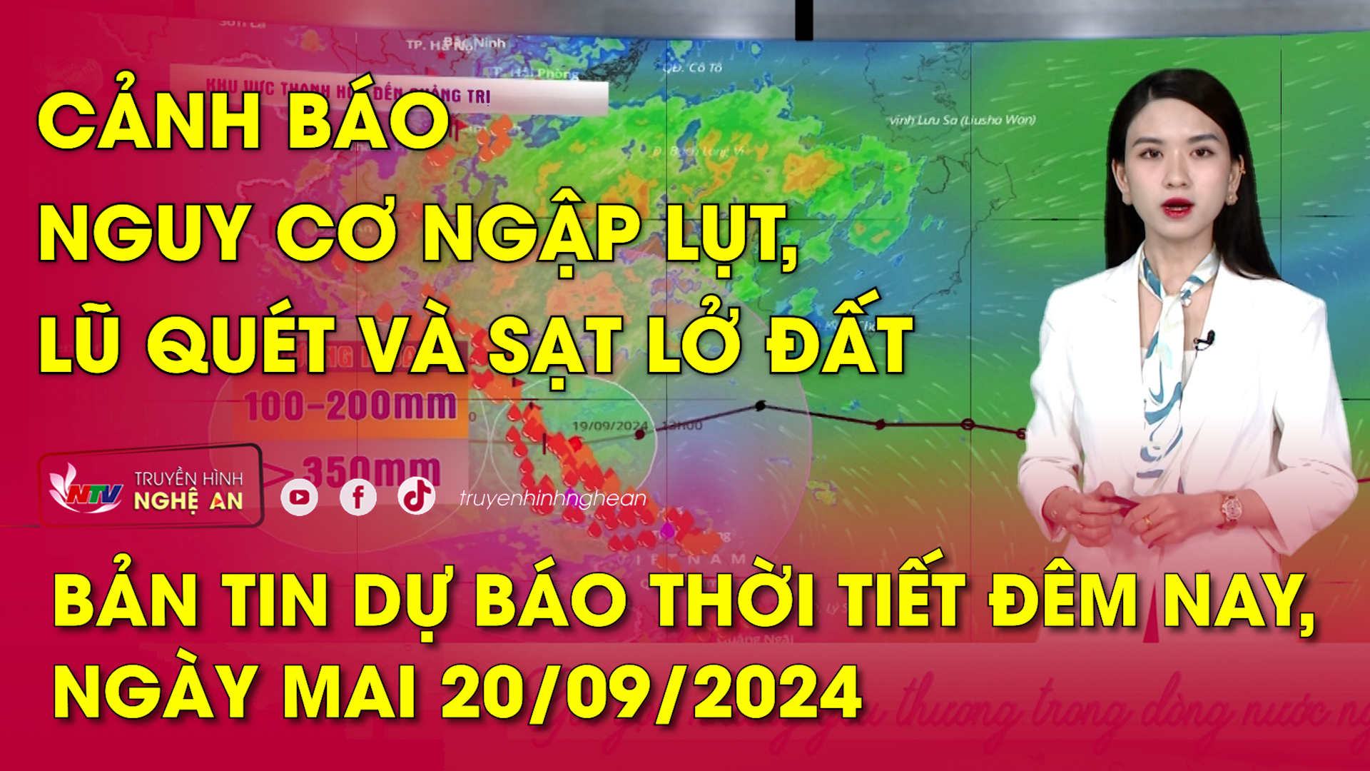 Bản tin Dự báo thời tiết đêm nay, ngày mai 20/9/2024: Cảnh báo nguy cơ ngập lụt, lũ quét và sạt lở đất