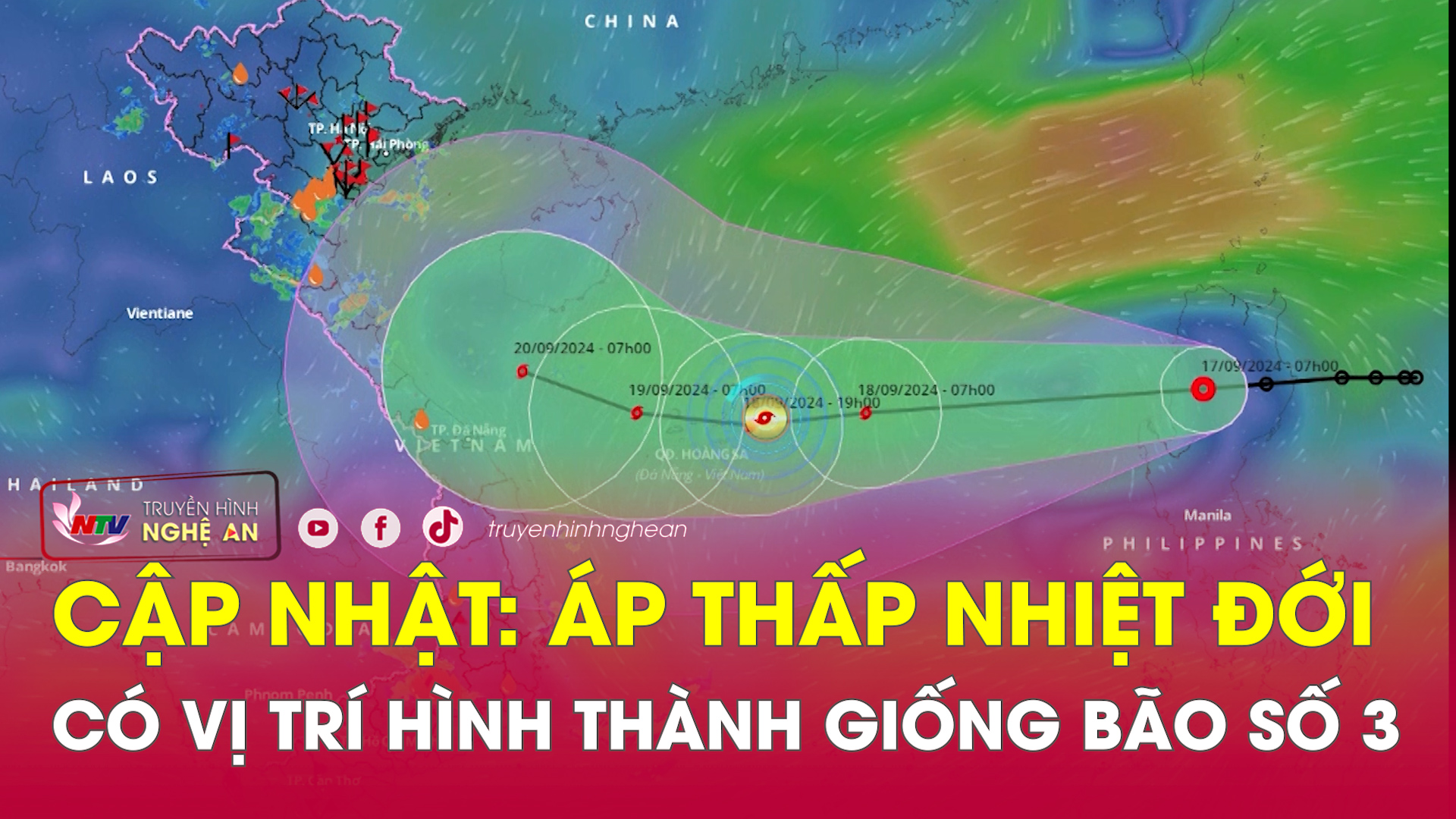 Cập nhật: Áp thấp nhiệt đới có vị trí hình thành giống bão số 3