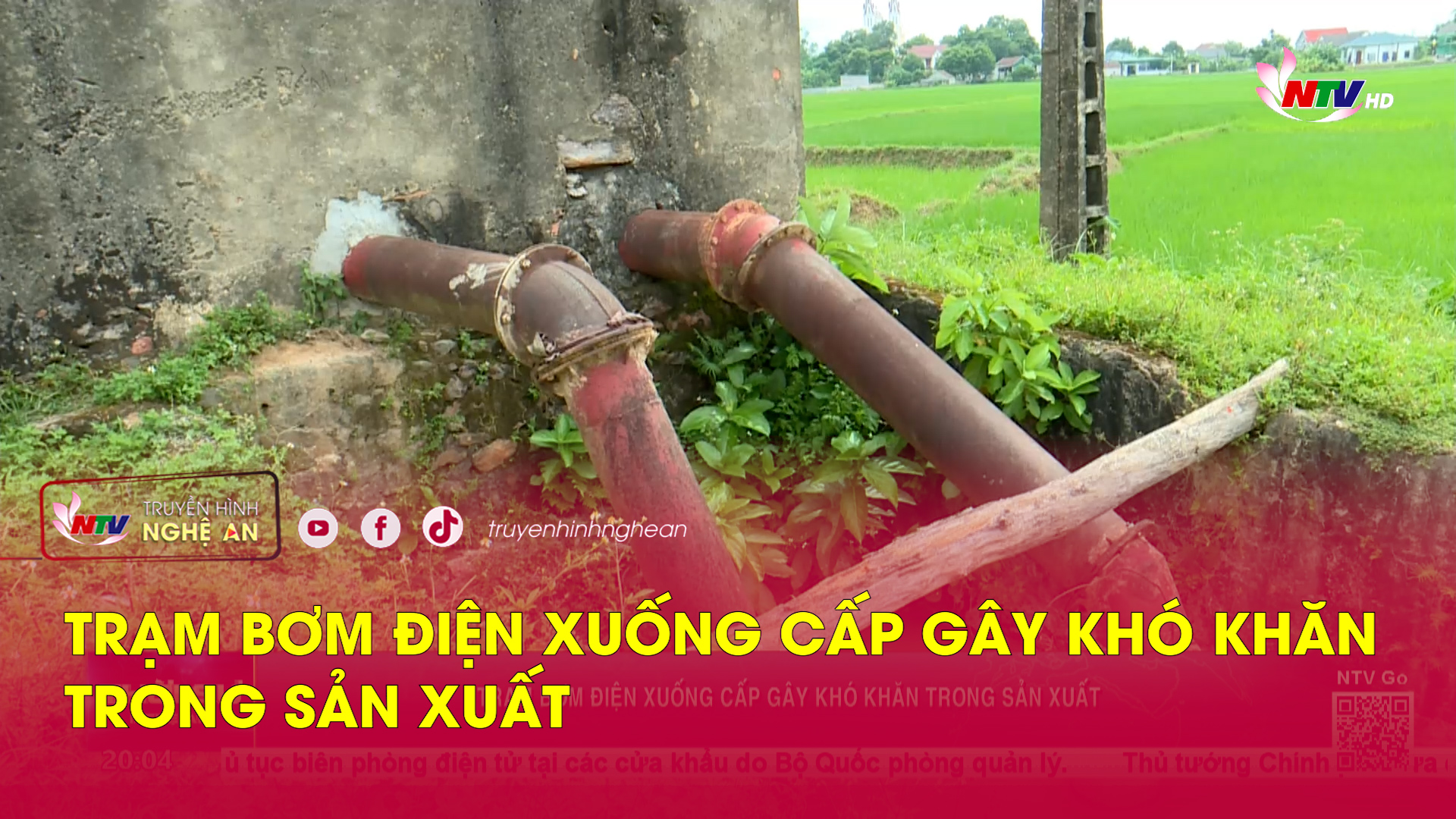 Trạm bơm điện xuống cấp gây khó khăn trong sản xuất