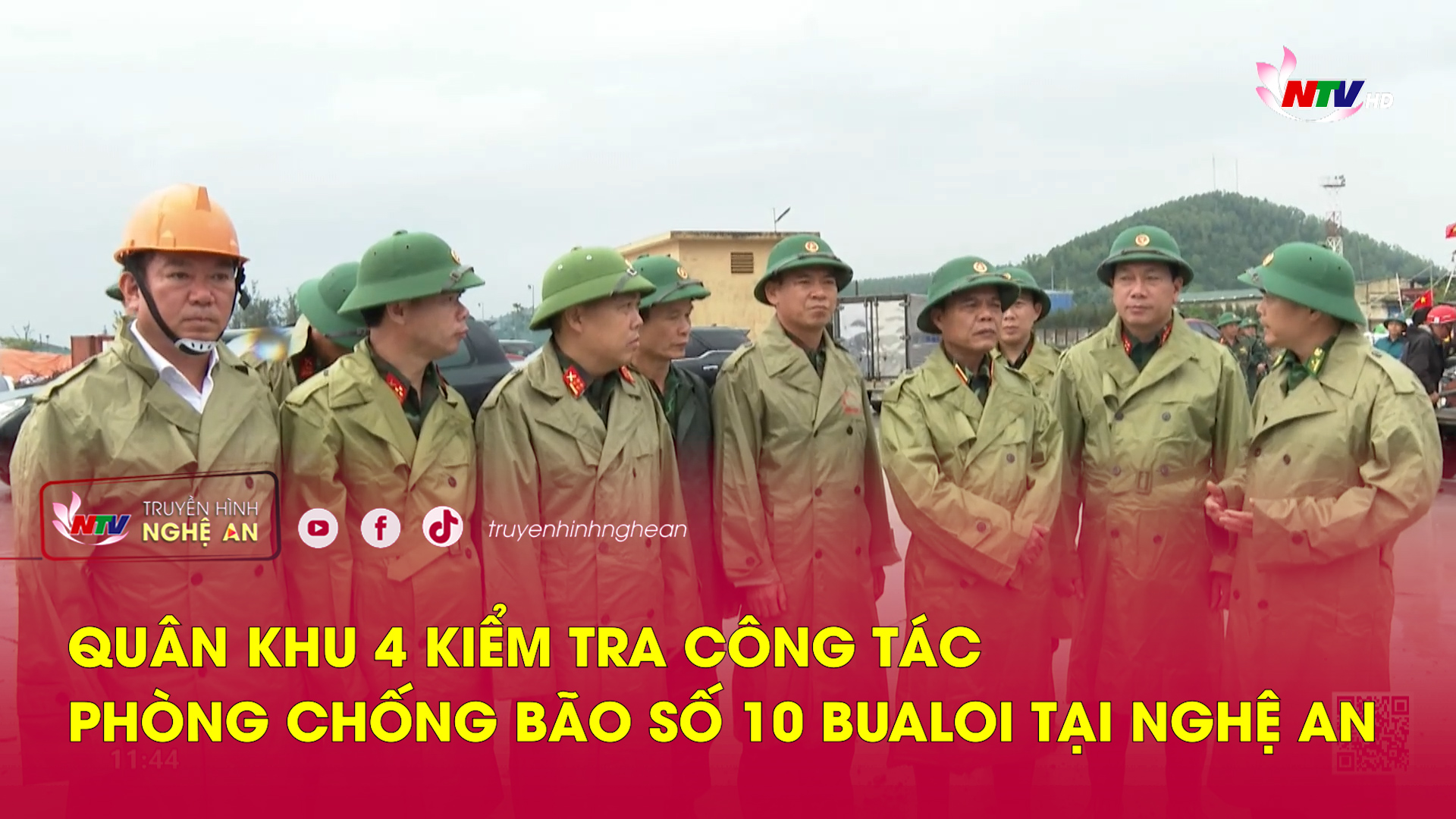 Quân khu 4 kiểm tra công tác phòng chống bão số 10 Bualoi tại Nghệ An
