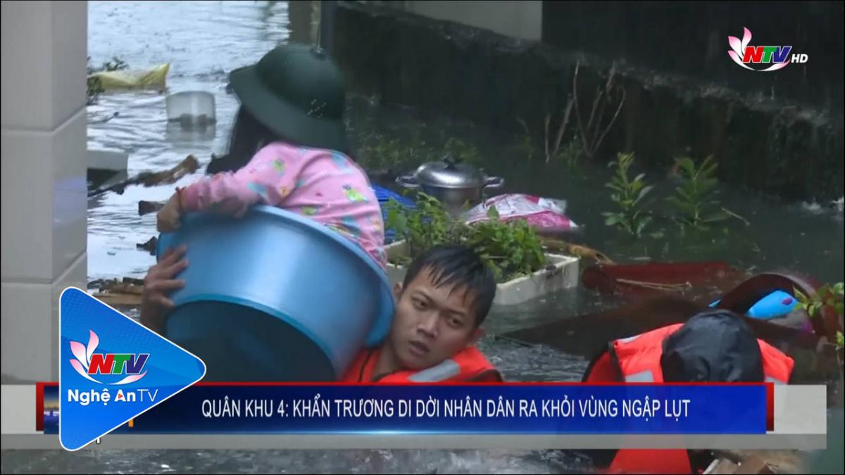 Quân khu 4: Khẩn trương di dời nhân dân ra khỏi vùng ngập lụt