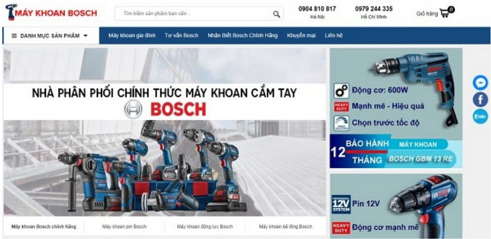 Maykhoanbosch.net là đại lý máy khoan Bosch chính hãng
