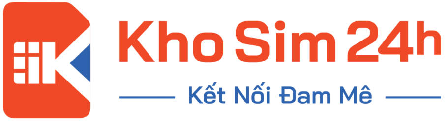 Logo Kho Sim 24h với Slogan  Kết nối đam mê! 
