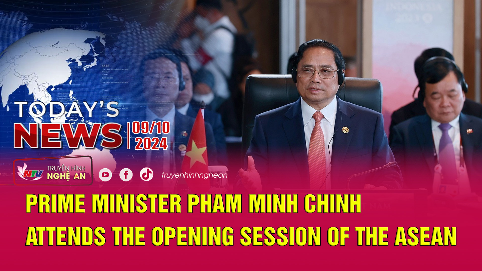 Today's News 9/10/2024: Prime Minister Pham Minh Chinh attends the opening session of the ASEAN Summit