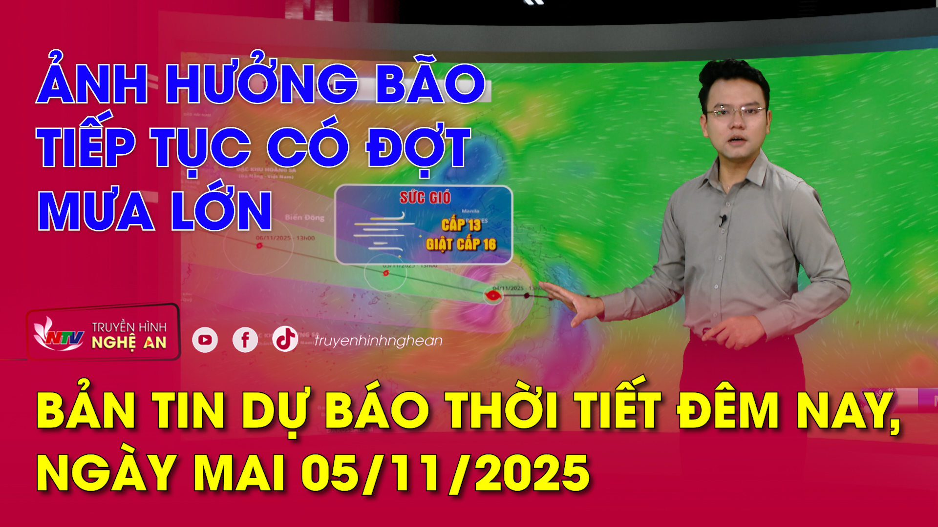 Dự báo thời tiết đêm nay, ngày mai 05/11/2025: Ảnh hưởng bão tiếp tục có đợt mưa lớn