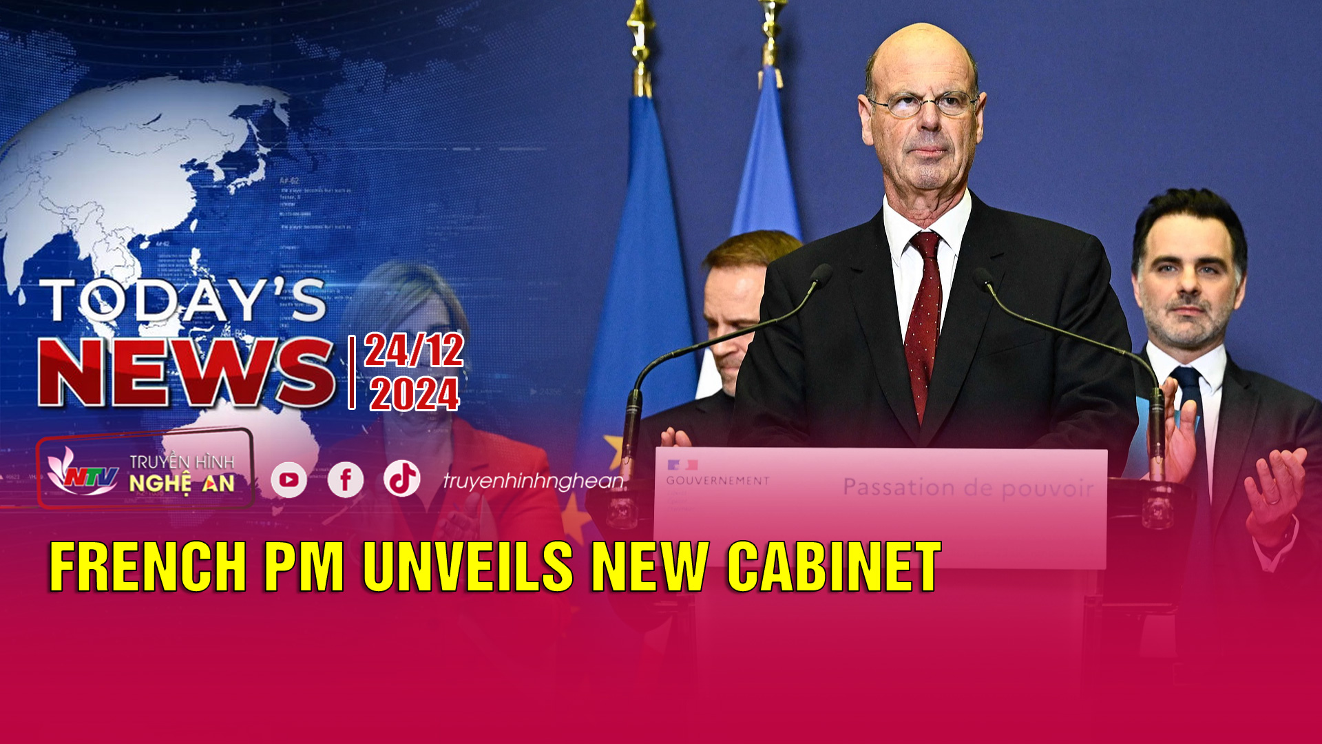 Today's News 24/12/2024: French PM unveils new cabinet