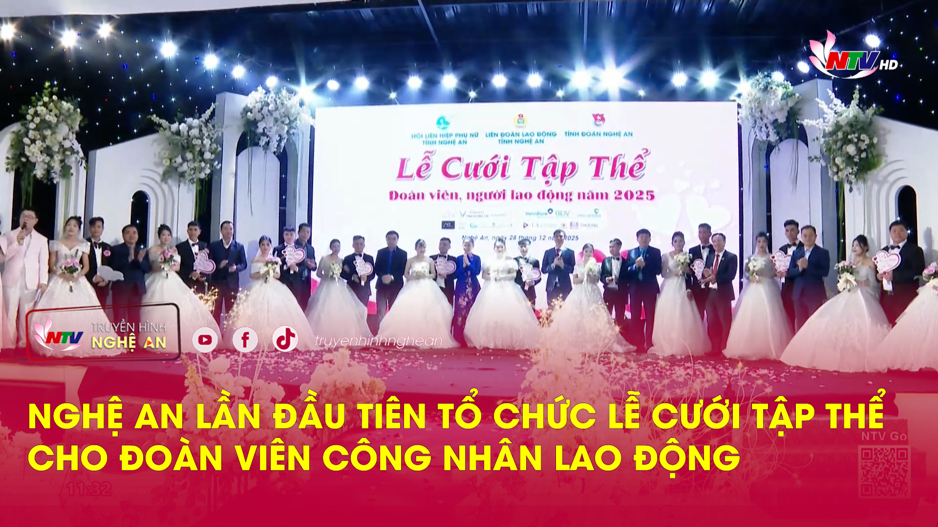 Nghệ An lần đầu tiên tổ chức lễ cưới tập thể cho đoàn viên công nhân lao động