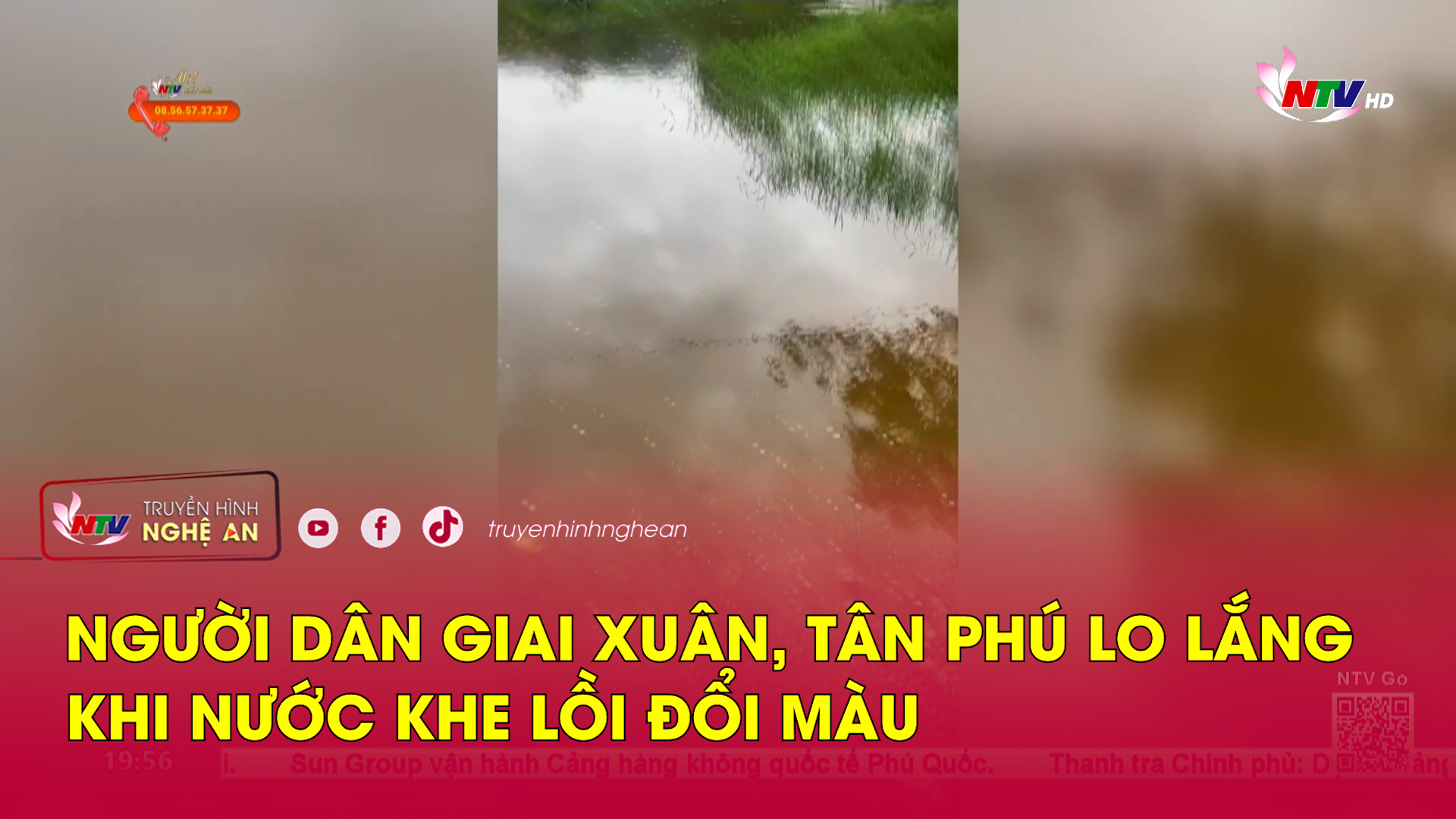 Người dân Giai Xuân, Tân Phú lo lắng khi nước Khe Lồi đổi màu