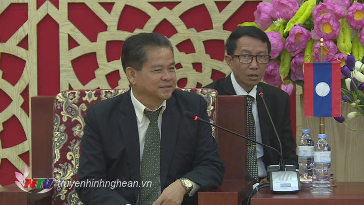 Phó Bí thư Tỉnh ủy Khăm Muộn gửi lời chúc tốt đẹp nhất đến Đảng bộ, chính quyền và nhân dân tỉnh Nghệ An