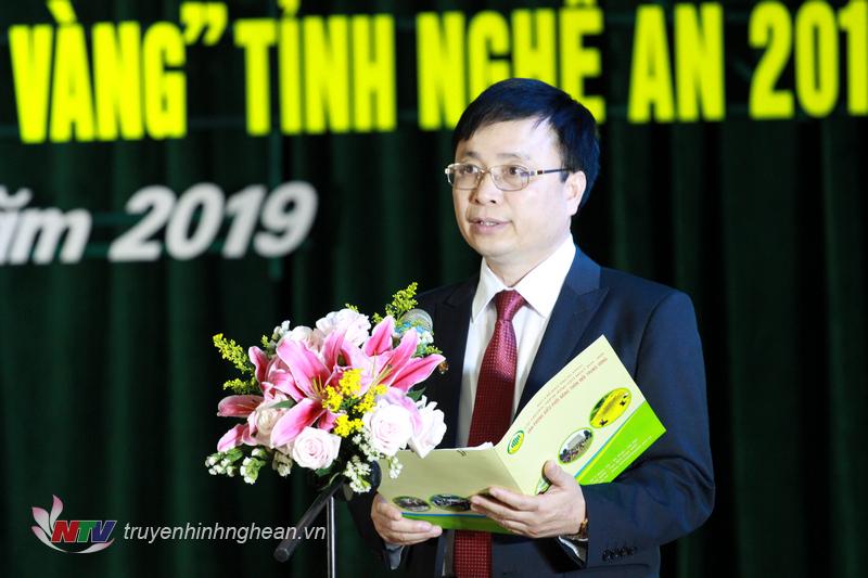 Ông Bùi Đình Long - TUV, Bí thư huyện ủy Nam Đàn phát biểu chào mừng Hội báo Xuân Kỷ Hợi 2019.