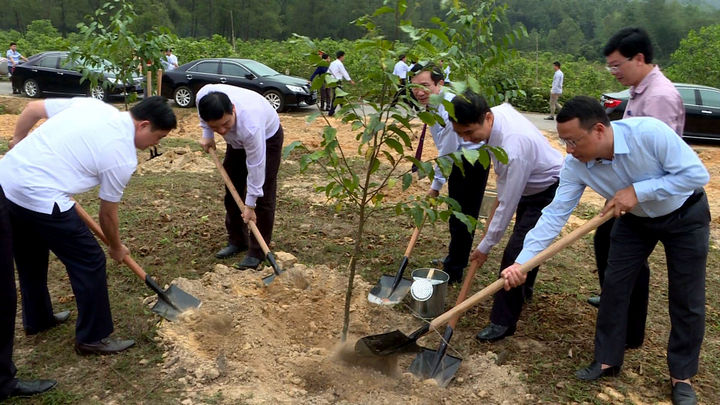 5. BT Tỉnh ủy Nguyễn Đắc Vinh cùng các đồng chí lãnh đạo tỉnh trồng cây xuân kỷ hợi