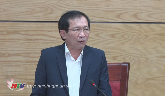 Phó Chủ tịch UBND tỉnh Đinh Viết Hồng phát biểu tại phiên họp.