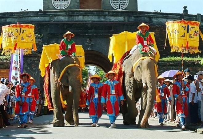 Lễ tế Nam Giao thời nhà Nguyễn xưa hiện được phục dựng.