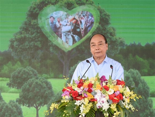  Thủ tướng Nguyễn Xuân Phúc phát biểu phát động Tết trồng cây tại Phú Yên. Ản 