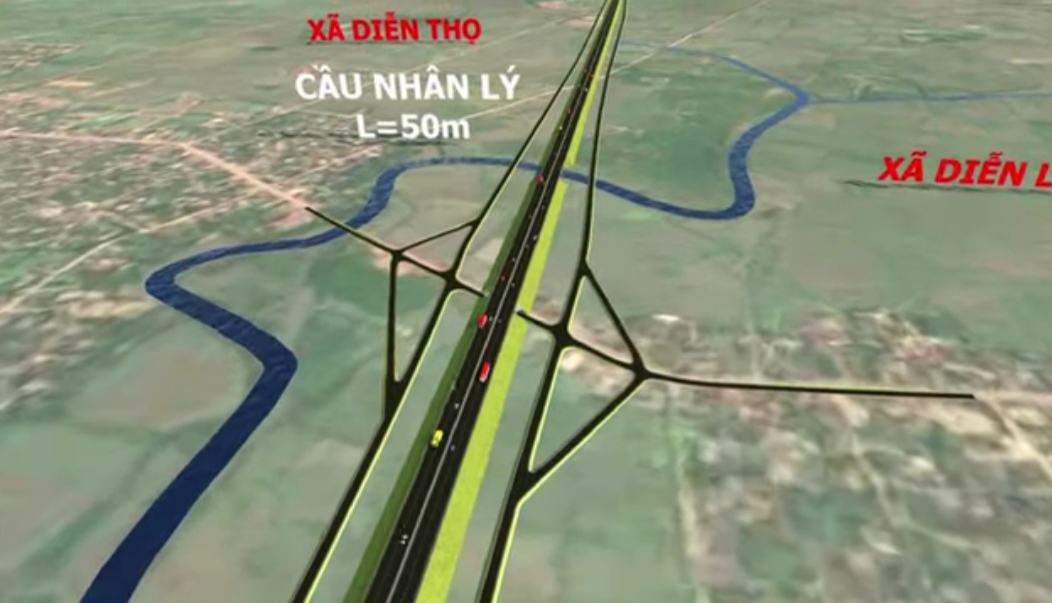 Phối cảnh 3D cao tốc Diễn Châu - Bãi Vọt