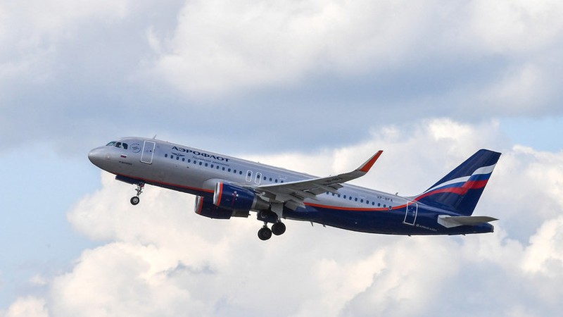 Một máy bay Airbus A320 của hãng hàng không Aeroflot cất cánh tại sân bay Sheremetyevo bên ngoài Moscow năm 2018. Ảnh: AFP