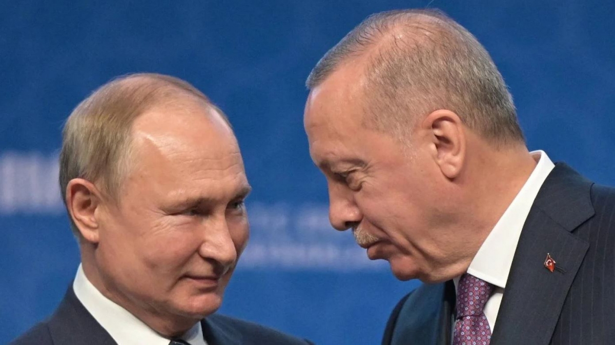 Tổng thống Nga Vladimir Putin và Tổng thống Thổ Nhĩ Kỳ Tayyip Erdogan. Ảnh: AFP