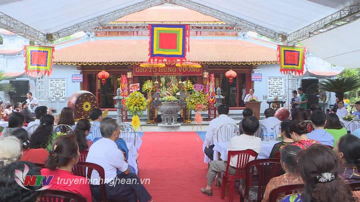 Nghệ An: Tổ chức Lễ giỗ tổ Hùng Vương tại đền Hồng Sơn