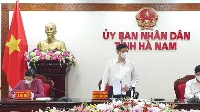 Bộ trưởng Bộ Y tế Nguyễn Thanh Long làm việc cùng tỉnh Hà Nam ngay sau khi địa phương này ghi nhận những ca COVID-19 đầu tiên chiều 29/4.