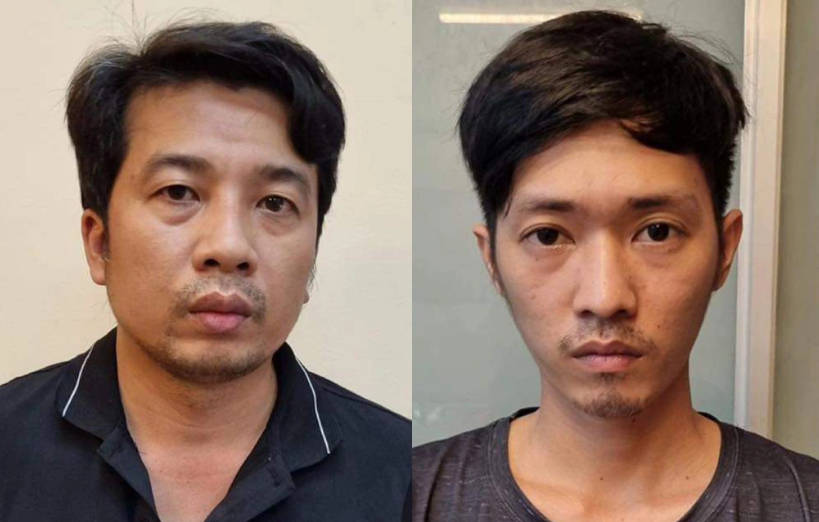 Khanh (trái) và Thái là 2 nghi phạm trực tiếp gây ra vụ cướp. Ảnh: Công an cung cấp.