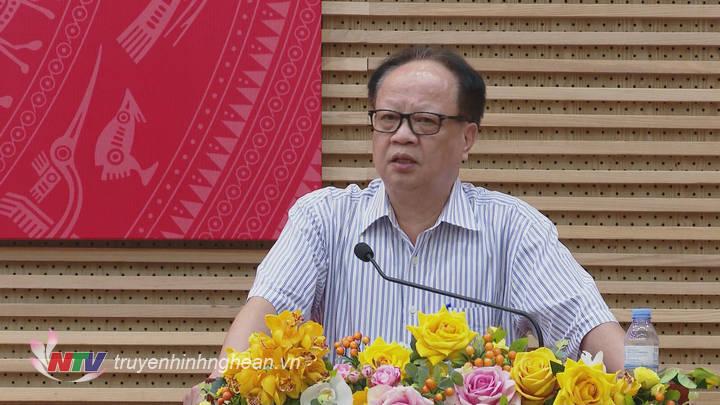 Giám đốc Sở KH&ĐT Nguyễn Văn Độ báo cáo tình hình giải ngân đầu tư XDCB 6 tháng đầu năm. 
