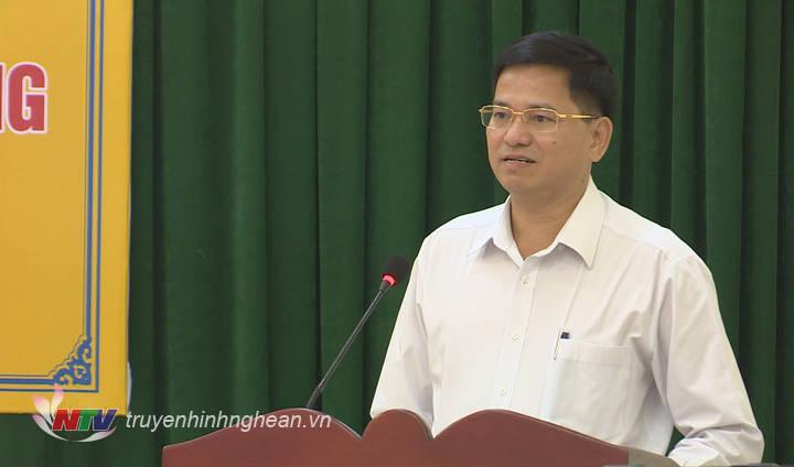 Phó Tổng cục trưởng Tổng cục Thi hành án Bộ Tư pháp  Nguyễn Văn Lực phát biểu tại buổi lễ.
