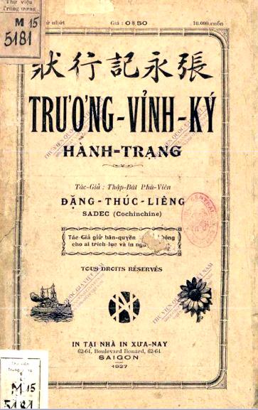Sách viết về Trương Vĩnh Ký. (Tư liệu)