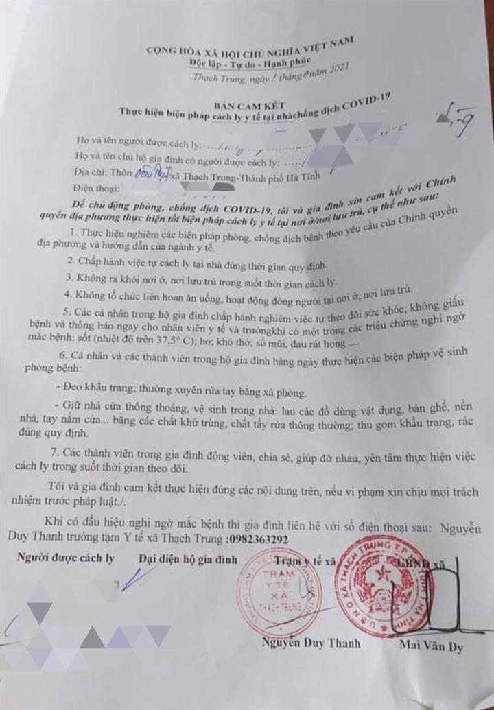 Hai vợ chồng mắc COVID-19 ở Hà Tĩnh: Trạm y tế đưa nhầm giấy yêu ...