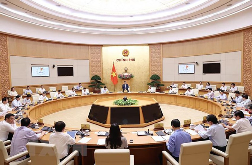 Quang cảnh phiên họp Chính phủ thường kỳ tháng 5-2022. Ảnh: TTXVN