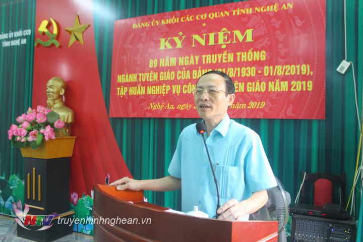 Đồng chí Hoàng Văn Nhiên – Phó Bí thư Thường trực Đảng ủy phát biểu chúc mừng