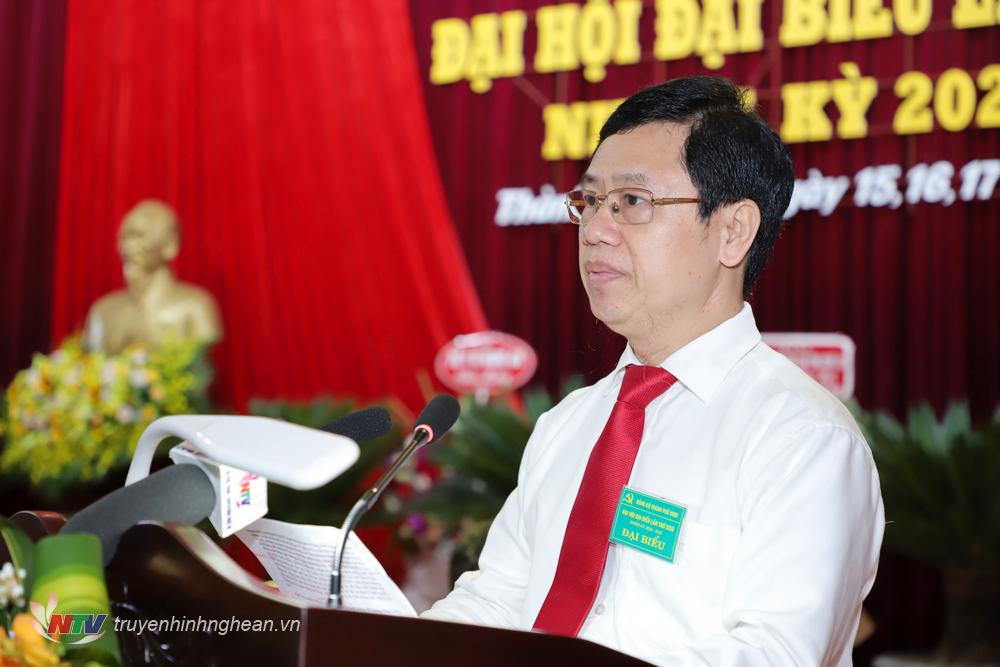 Phó Bí thư Thường trực Tỉnh ủy Nguyễn Xuân Sơn phát biểu chỉ đạo Đại hội.
