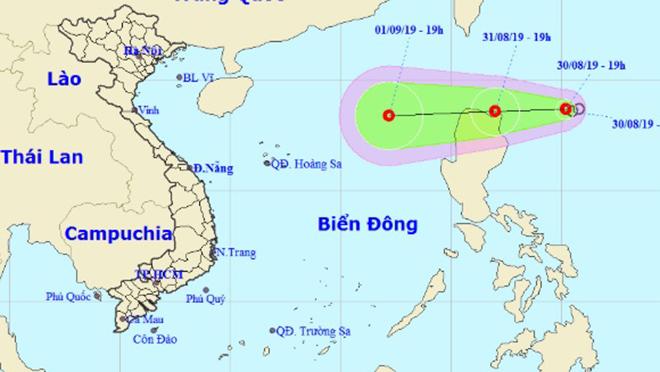 Áp thấp nhiệt đới sát biển Đông khả năng mạnh lên thành bão số 5