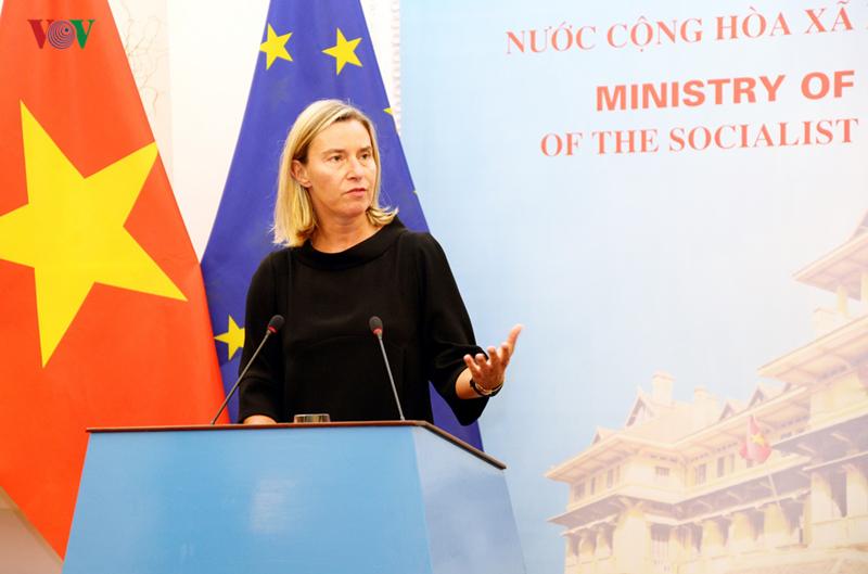 Phó Chủ tịch ủy ban Châu Âu, Đại diện Cấp cao Liên minh Châu Âu về Chính sách Đối ngoại và An ninh Federica Mogherini.