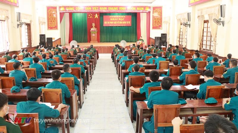 UBND tỉnh khai mạc Hội thi pháp luật về Dân quân tự vệ tỉnh Nghệ An năm 2021