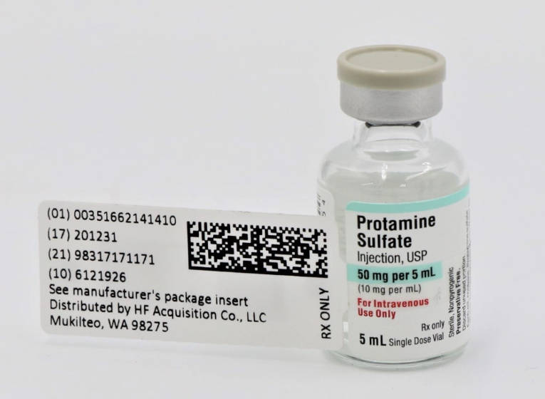 Thuốc chứa hoạt chất Protamin sulfat đang thiếu hụt tại một số cơ sở khám, chữa bệnh. Ảnh minh họa: Dailymed.