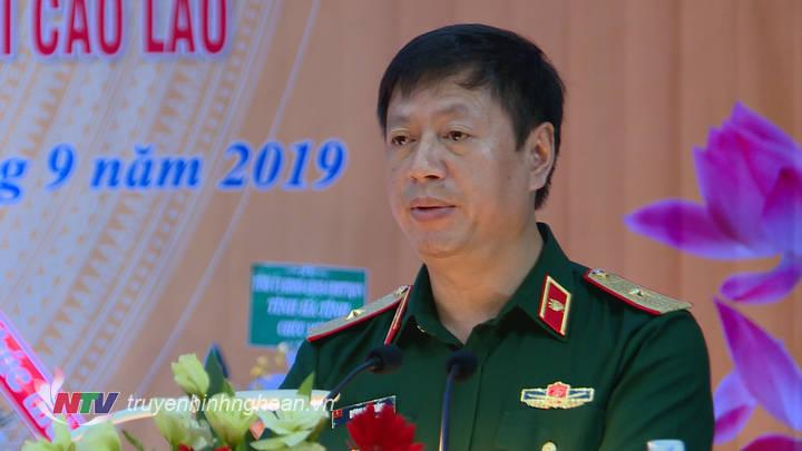 Đồng chí Dương Văn Thăng - Phó chánh án TAND tối cao, Chánh án Tòa án quân sự phát biểu khai mạc lễ kỷ niệm.