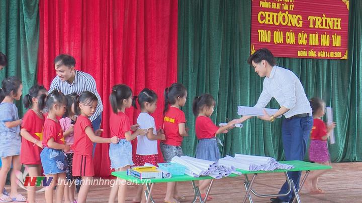 Nha Khoa Việt Anh và quảng cáo Thương Đào trao quà cho các trẻ trường mầm non xã Nghĩa Đồng.