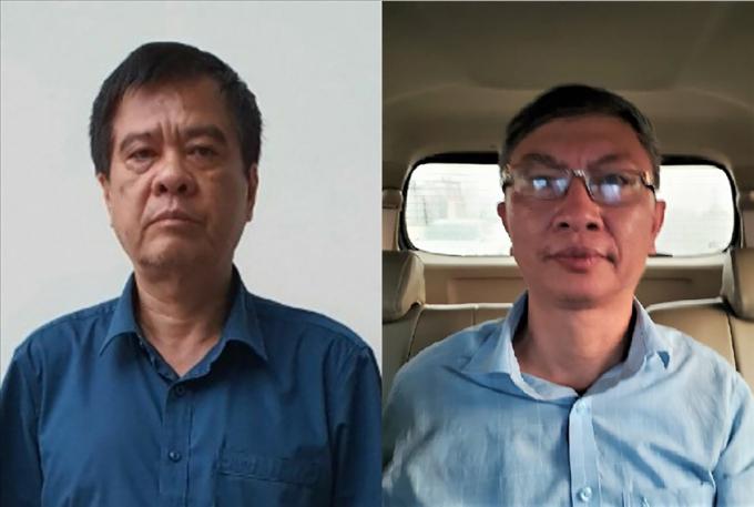 Bị can Nguyễn Văn Kiên (trái) và Trịnh Mạnh Cường. Ảnh: Bộ Công an