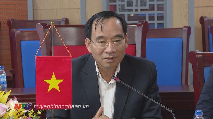 Phó Chủ tịch HĐND tỉnh Hoàng Viết Đường phát biểu tại buổi làm việc.