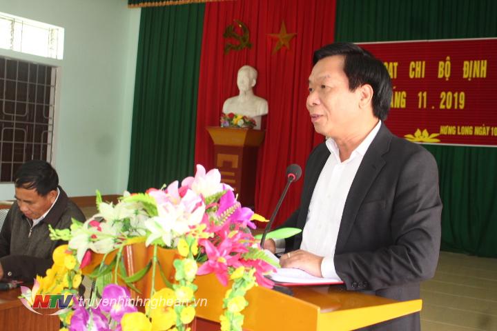 Trưởng ban Nội chính Tỉnh ủy dự sinh hoạt chi bộ xóm Hưng Long