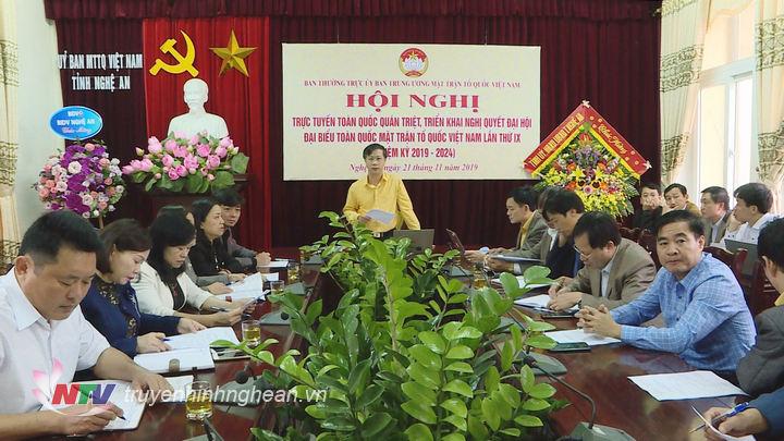 Triển khai Nghị quyết Đại hội MTTQ Việt Nam lần thứ IX nhiệm kỳ 2019-2024