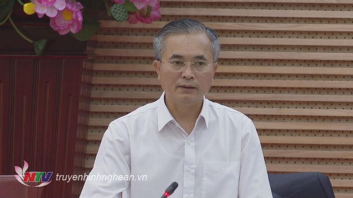 Phó Chủ tịch UBND tỉnh Lê Ngọc Hoa phát biểu tại hội nghị