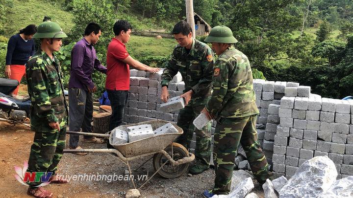 Đồn BP Tam Quang khởi công xây dựng nhà ở cho 2 hộ nghèo