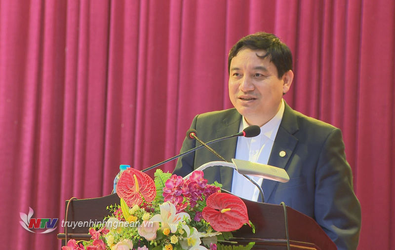 Bí thư Tỉnh ủy Nguyễn Đắc Vinh phát biểu kết luận tại hội nghị.